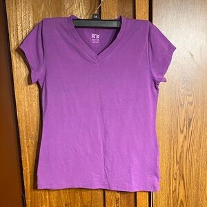 Girl’s Purple V-Neck Top